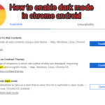 How to enable dark mode in chrome android